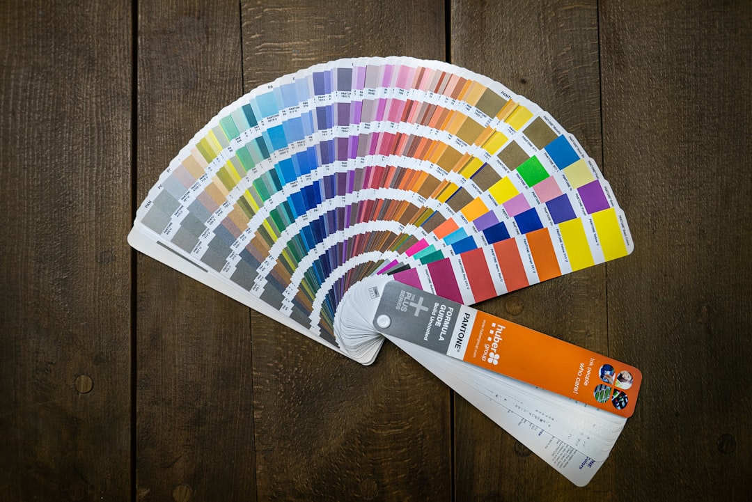 Pantone test charts. You use them to check the colors of printed papers / paintwork et cetera.